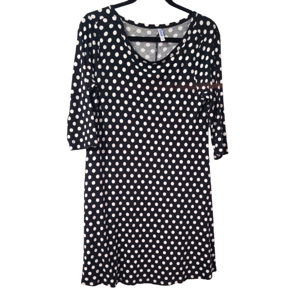 Vishow fun black and white polka-dot swing dress